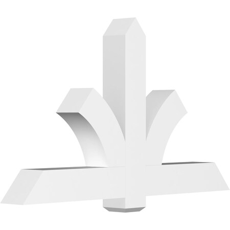 Ekena Millwork Redmond Architectural Grade PVC Gable Bracket, 60"W x 35"H x 6"D x 6"F, 14/12 Pitch GBP060X35X0606RED00